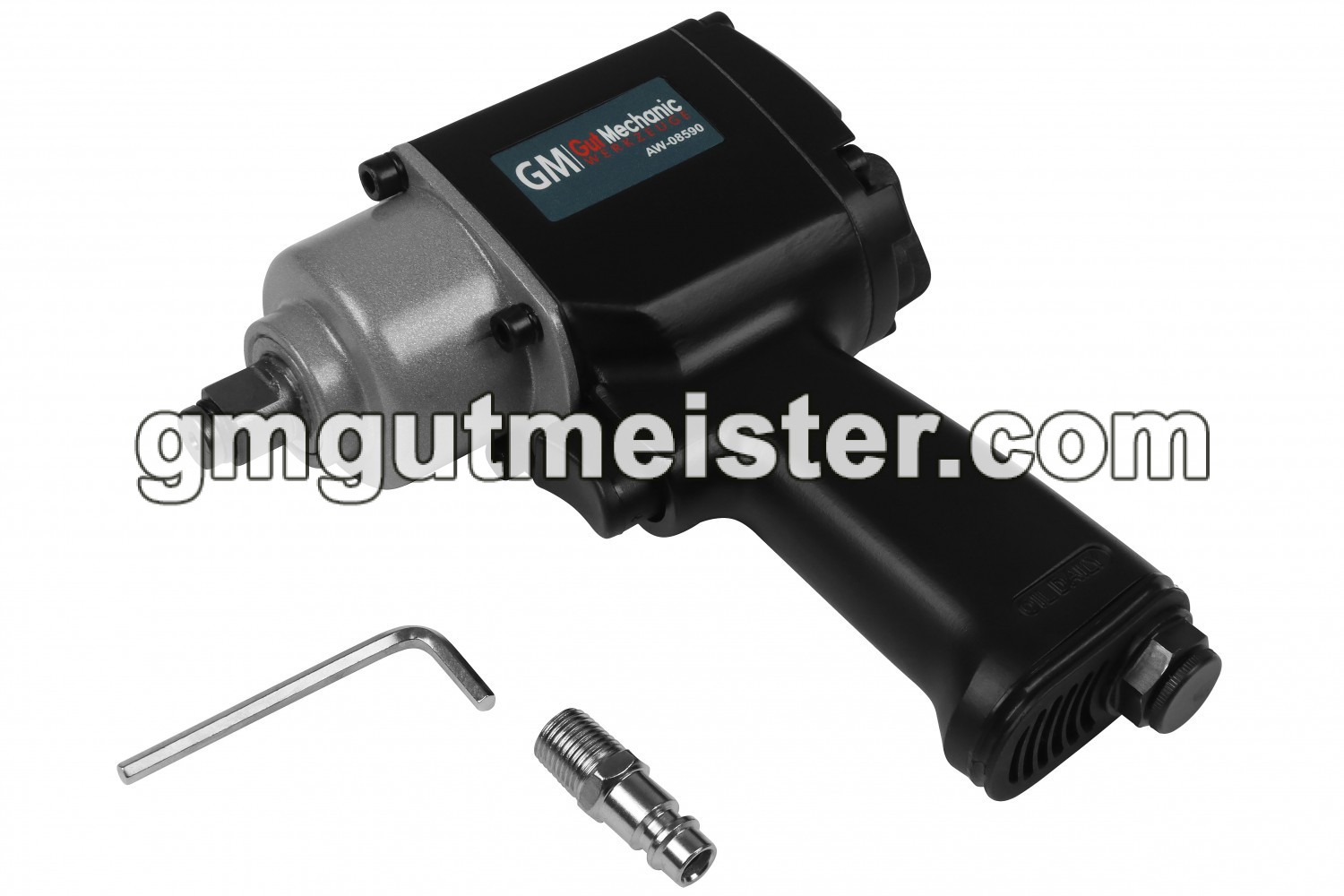 КЛЮЧ (ГАЙКОВЕРТ) ПНЕВМАТИЧНИЙ GUT MECHANIC 1/2" 850NM 9000 ОБ/ХВ L-144MM AW08590 - фото 2